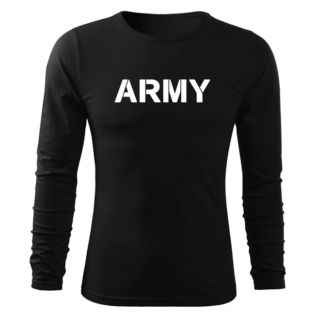DRAGOWA Fit-T maglietta militare a maniche lunghe, nera 160g/m2