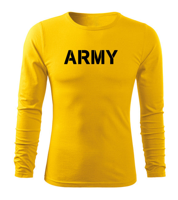 DRAGOWA Fit-T maglietta militare a maniche lunghe, giallo 160g/m2