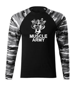 DRAGOWA Fit-T maglietta a maniche lunghe muscle army team 160 g/m², Metro