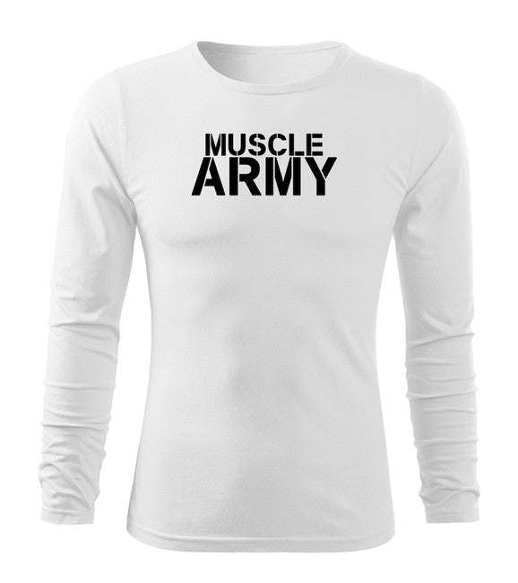 DRAGOWA Fit-T t-shirt muscolare a manica lunga 160g/m2, bianco