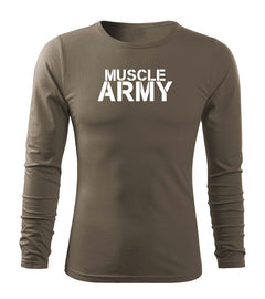 DRAGOWA Fit-T t-shirt a maniche lunghe muscle army 160 g/m², oliva