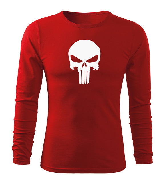 DRAGOWA Fit-T maglietta manica lunga punisher, rosso 160g/m2