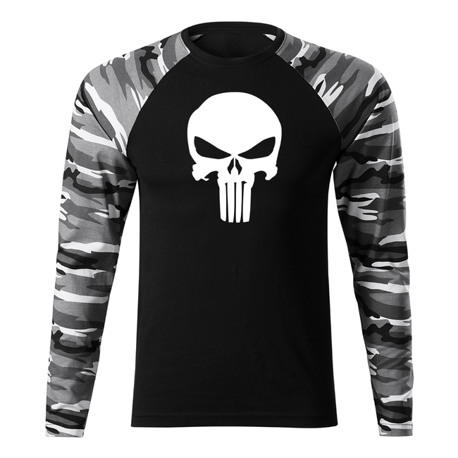 DRAGOWA Fit-T maglietta manica lunga punisher, metro 160g/m2