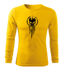DRAGOWA Fit-T t-shirt a maniche lunghe skull 160 g/m², giallo