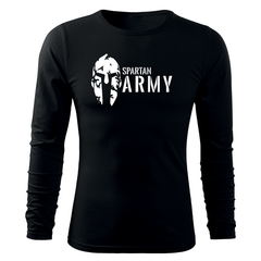 DRAGOWA Fit-T t-shirt a maniche lunghe Spartan army 160 g/m², nero