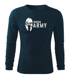 DRAGOWA Fit-T t-shirt a maniche lunghe Spartan army 160 g/m², blu scuro