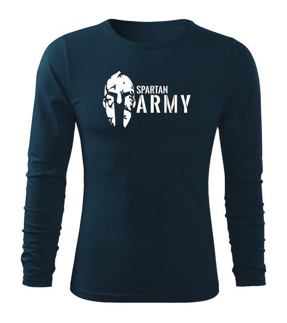 DRAGOWA Fit-T t-shirt manica lunga 160g/m2, blu scuro spartan army