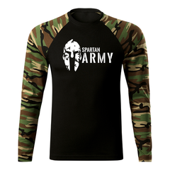 DRAGOWA Fit-T t-shirt a maniche lunghe Spartan army 160 g/m², woodland