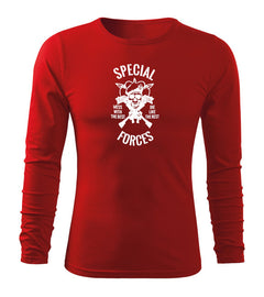 DRAGOWA Fit-T t-shirt a maniche lunghe special forces 160 g/m², rosso