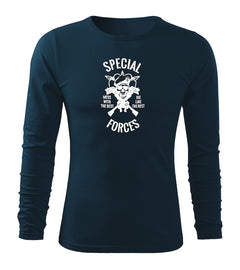 DRAGOWA Fit-T t-shirt a maniche lunghe special forces 160 g/m², blu scuro