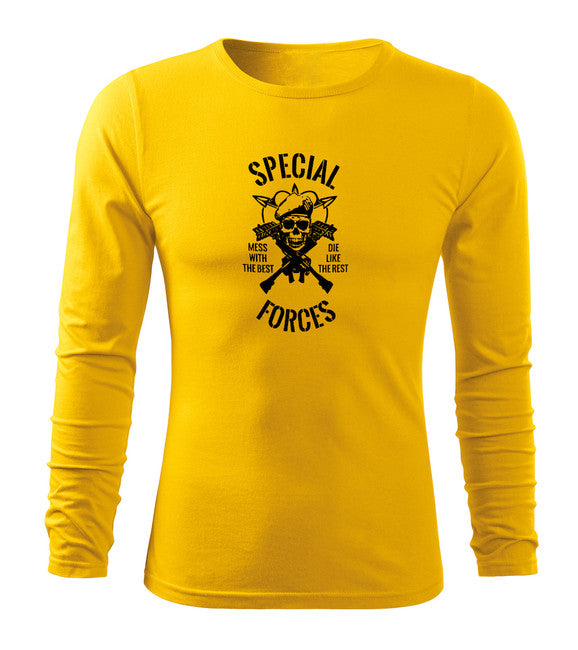 DRAGOWA Fit-T maglietta a maniche lunghe forze speciali, giallo 160g/m2