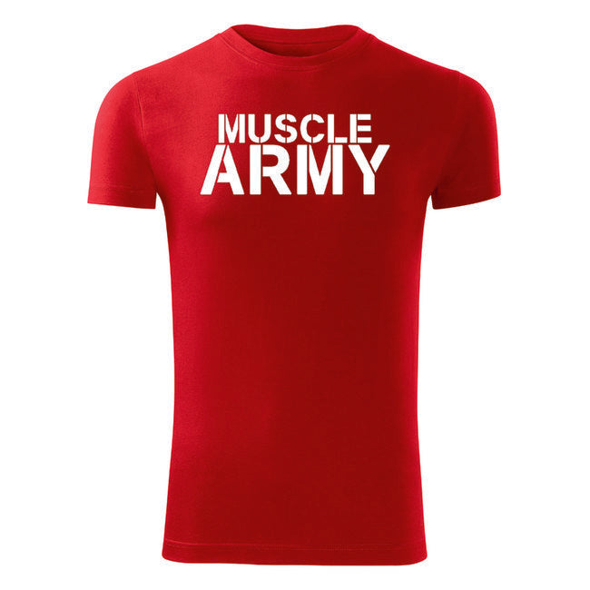 DRAGOWA muscle maglietta fitness, rossa 180g/m2