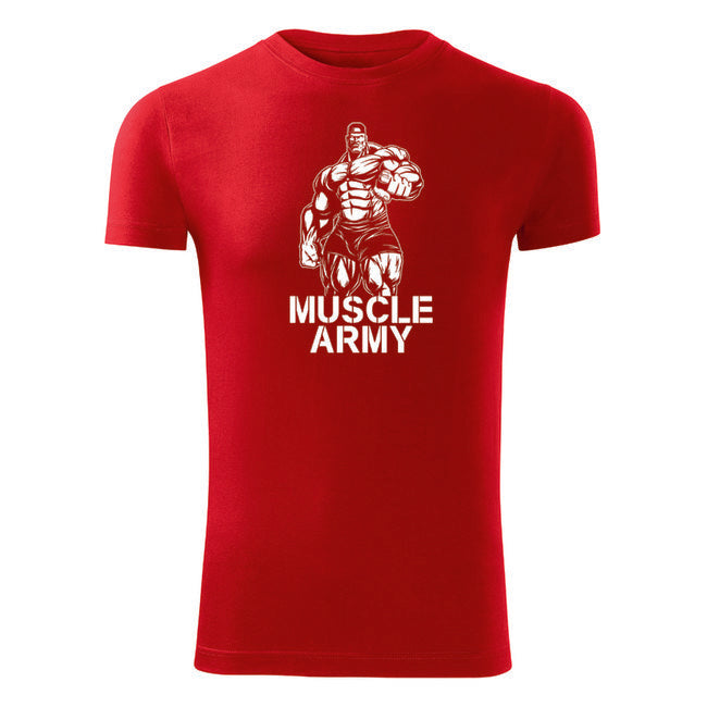 DRAGOWA Muscle Army Man maglietta 180g/m2, rossa