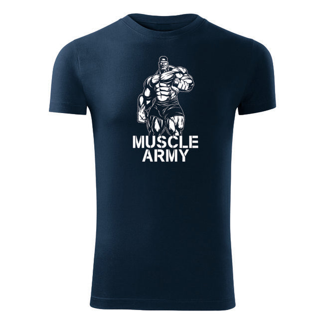 DRAGOWA Muscle Army Man maglietta blu 180g/m2