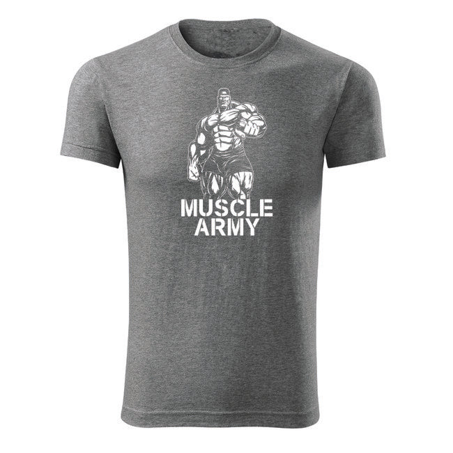 DRAGOWA Muscle Army Man maglietta 180g/m2, grigio