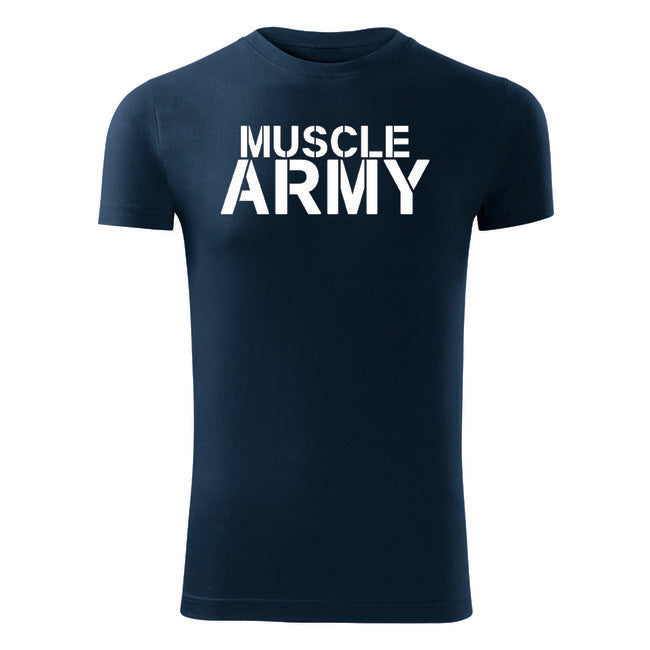 DRAGOWA Muscle maglietta fitness, blu 180g/m2