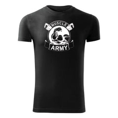 DRAGOWA t-shirt fitness muscle army original 180 g/m², nero