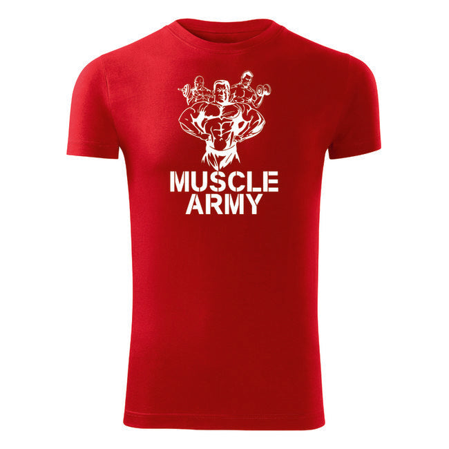 DRAGOWA Muscle army team maglietta 180g/m2, rossa