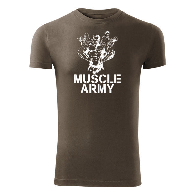 DRAGOWA Muscle army team maglietta oliva 180g/m2