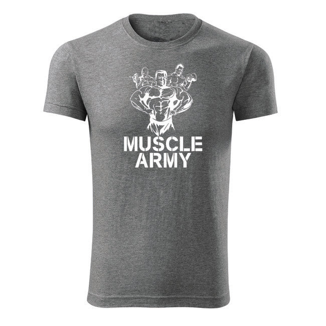 DRAGOWA Muscle army team maglietta 180g/m2, grigio