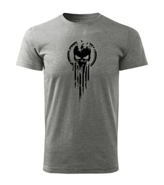 DRAGOWA t-shirt a maniche corte skull 160 g/m², grigio