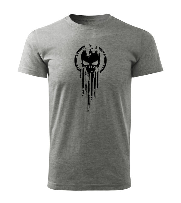 DRAGOWA Teschio t-shirt corta grigio 160g/m2