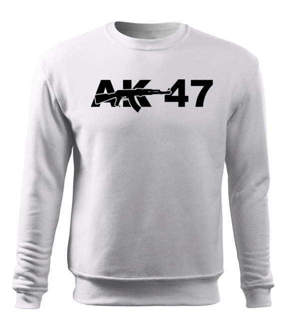 DRAGOWA AK-47 felpa da uomo, bianca 300g/m2