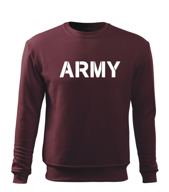 DRAGOWA Felpa militare da uomo, bordeaux 300g/m2
