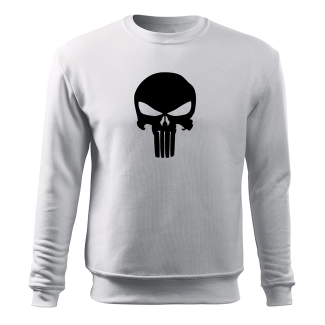 DRAGOWA Punisher felpa da uomo 300g/m2, bianca