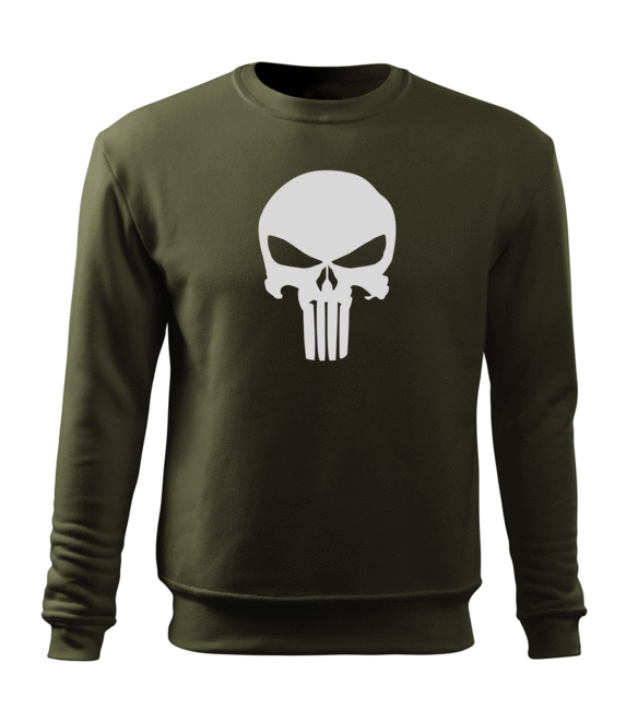DRAGOWA Punisher felpa da uomo, oliva 300g/m2