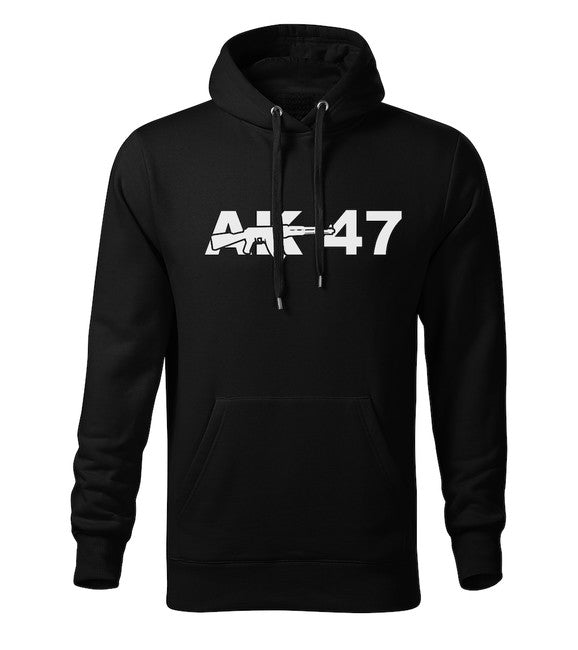 DRAGOWA AK-47 felpa con cappuccio da uomo 320g/m2, nera