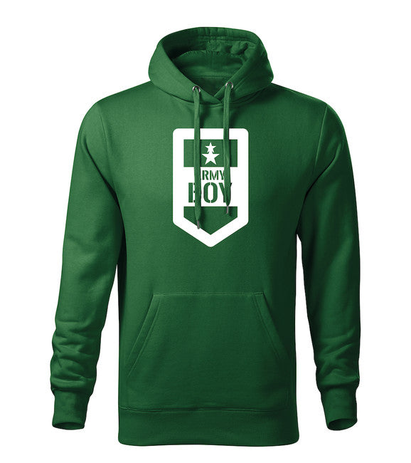 DRAGOWA felpa con cappuccio da uomo, verde 320g/m2
