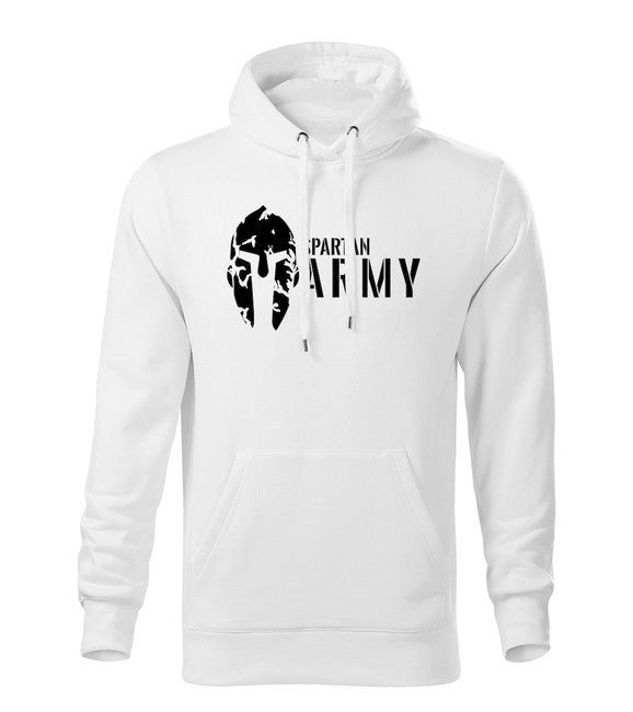 DRAGOWA Spartan Army felpa con cappuccio, bianca 320g/m2