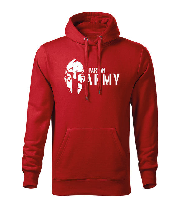 DRAGOWA Spartan Army felpa con cappuccio, rossa 320g/m2