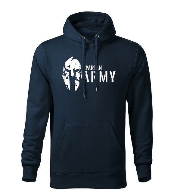 DRAGOWA Spartan Army felpa con cappuccio da uomo, blu scuro 320g/m2