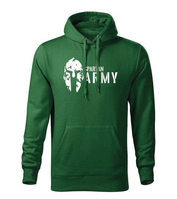DRAGOWA Spartan Army felpa con cappuccio da uomo, verde 320g/m2