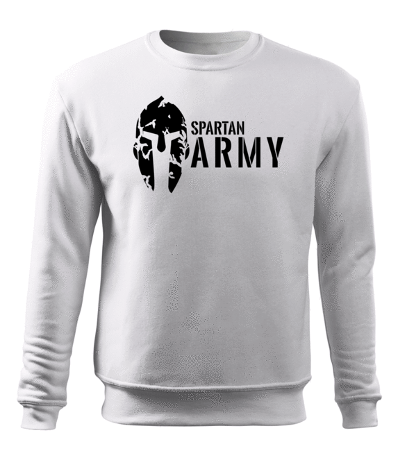 DRAGOWA Spartan army felpa uomo 300g/m2, bianca