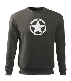DRAGOWA felpa da uomo star 300 g/m², grigio