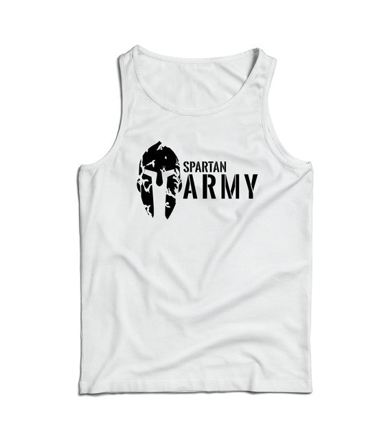 DRAGOWA spartan army canottiera da uomo 160g/m2, bianca