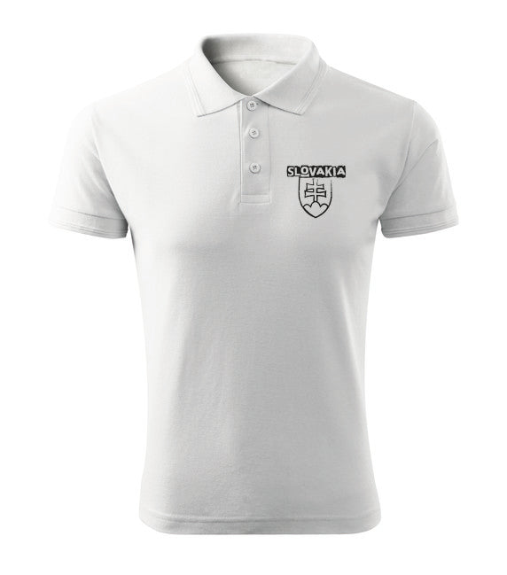 DRAGOWA Polo Slovakia polo, bianca, 200g/m2