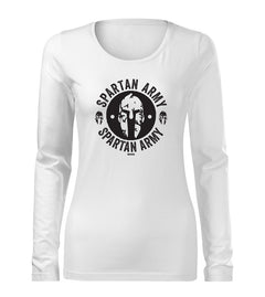 DRAGOWA Archelaos t-shirt a maniche lunghe da donna Slim 160 g/m², bianco