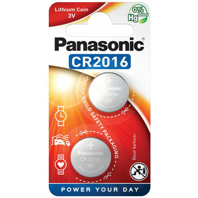 Panasonic Cr 2016 batteria al litio 2 pezzi