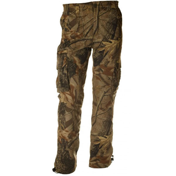 Loshan Kerry pantaloni imbottiti da uomo motivo Real tree, scuro