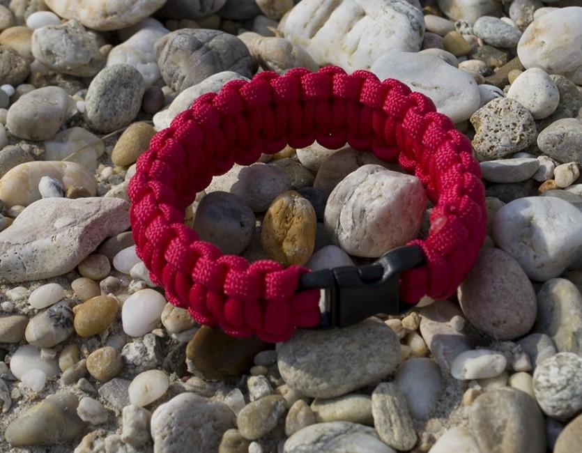 O&T braccialetto paracord, rosso