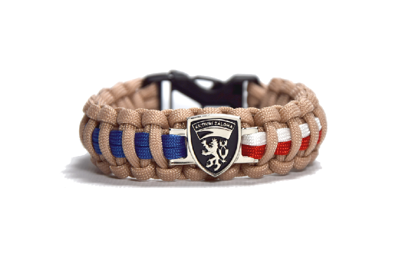 Cordell Braccialetto Paracord Riserva Attiva CR chiusura a clip larghezza 2,4cm, khaki