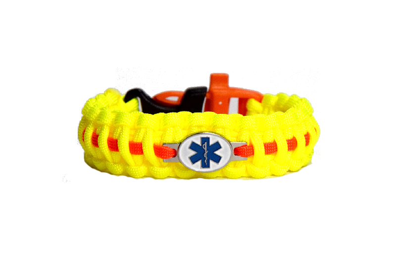 Cordell Braccialetto Paracord Orgoglioso soccorritore larghezza 2,4 cm, giallo