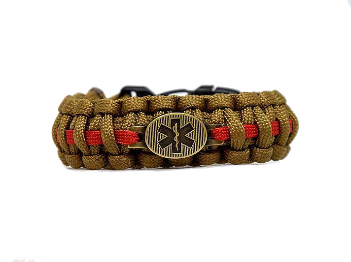 Cordell Braccialetto Paracord Medico Militare braccialetto paracord larghezza 2,4cm, coyote