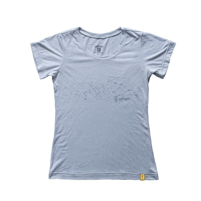 Patizon T-shirt donna in merino a maniche corte, gun metal