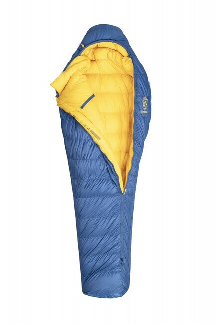 Patizon Ultralight G400 Three-Season Sleeping Bag L Left, Navy/Gold