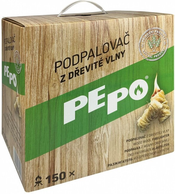 PE-PO lana di legno per accensione di fuochi 150 pezzi pefc